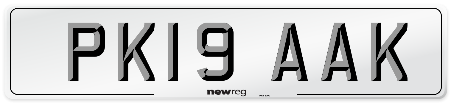 PK19 AAK Number Plate from New Reg